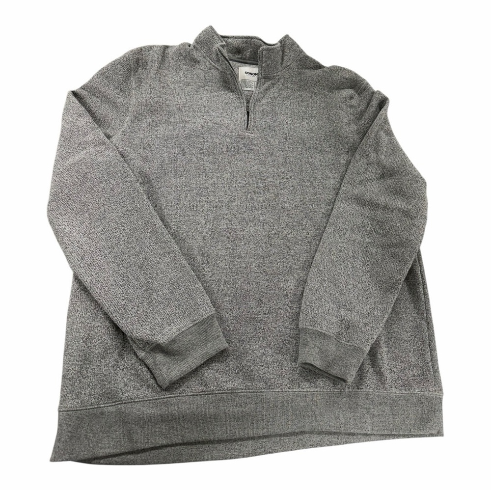 Sonoma Men's Heather Gray Zip-Up Sweater